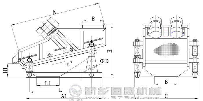 礦用振動篩結(jié)構(gòu)圖